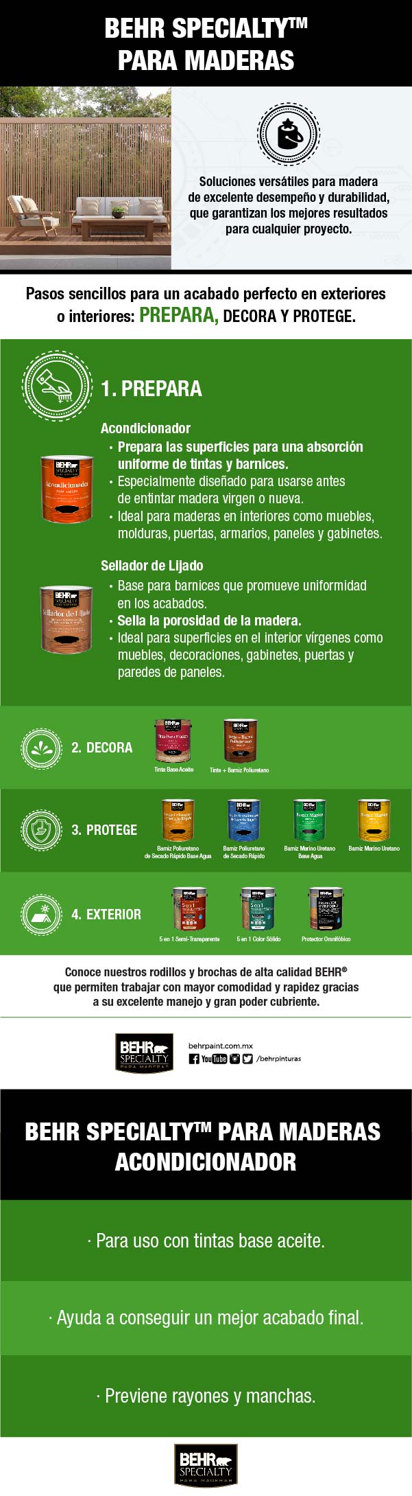 Behr Specialty para Maderas Home Depot México